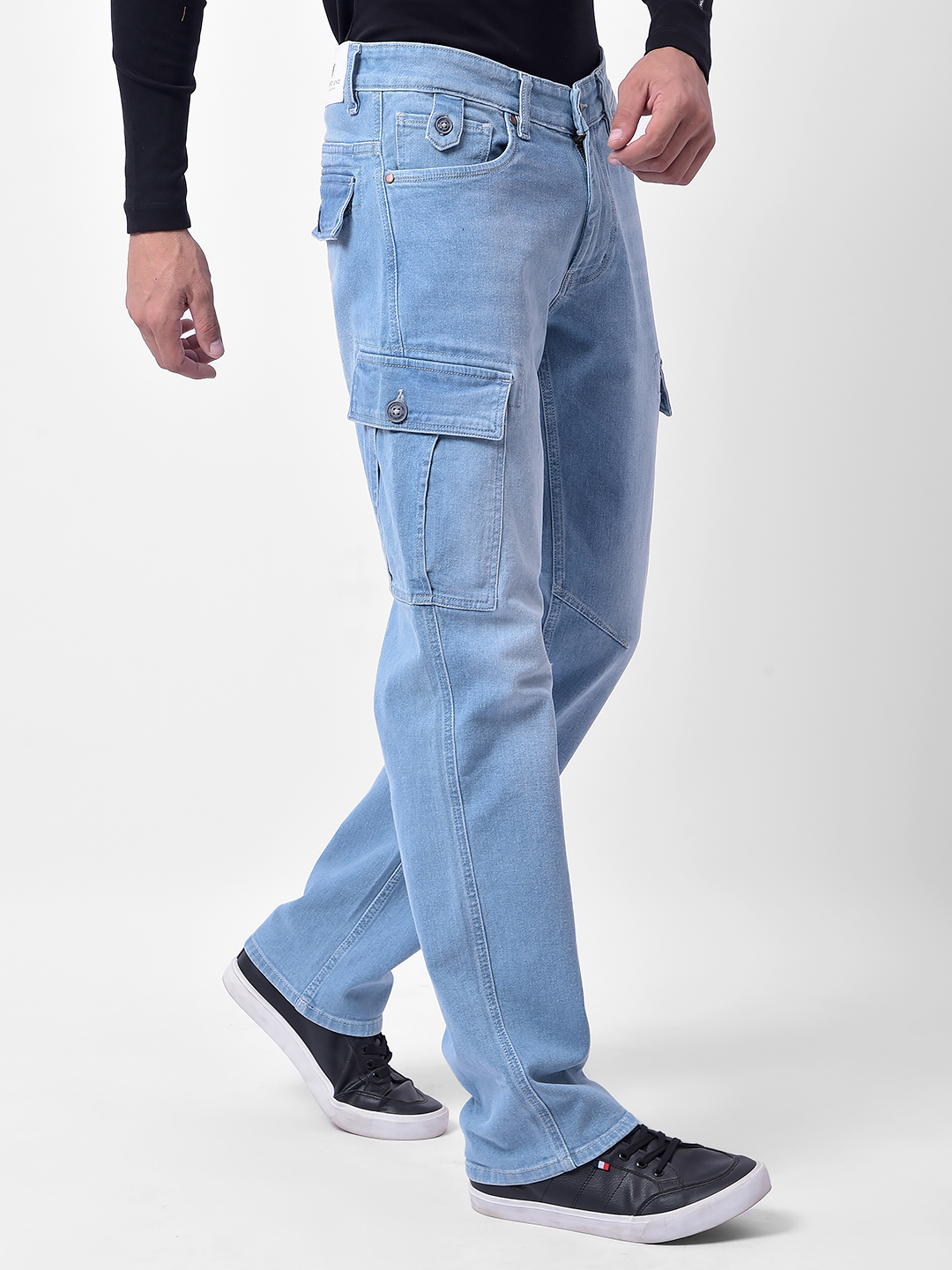 Numero Uno Men Light Blue Regular Fit Mid Rise Sustainable Jeans